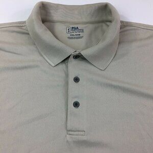 PGA Tour Mens Beige Golf Polo Shirt Size 2XL